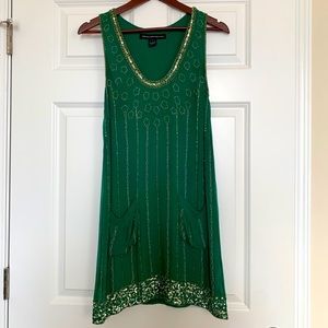 French Connection Sequin Lawn Green Dress Gatsby Costume